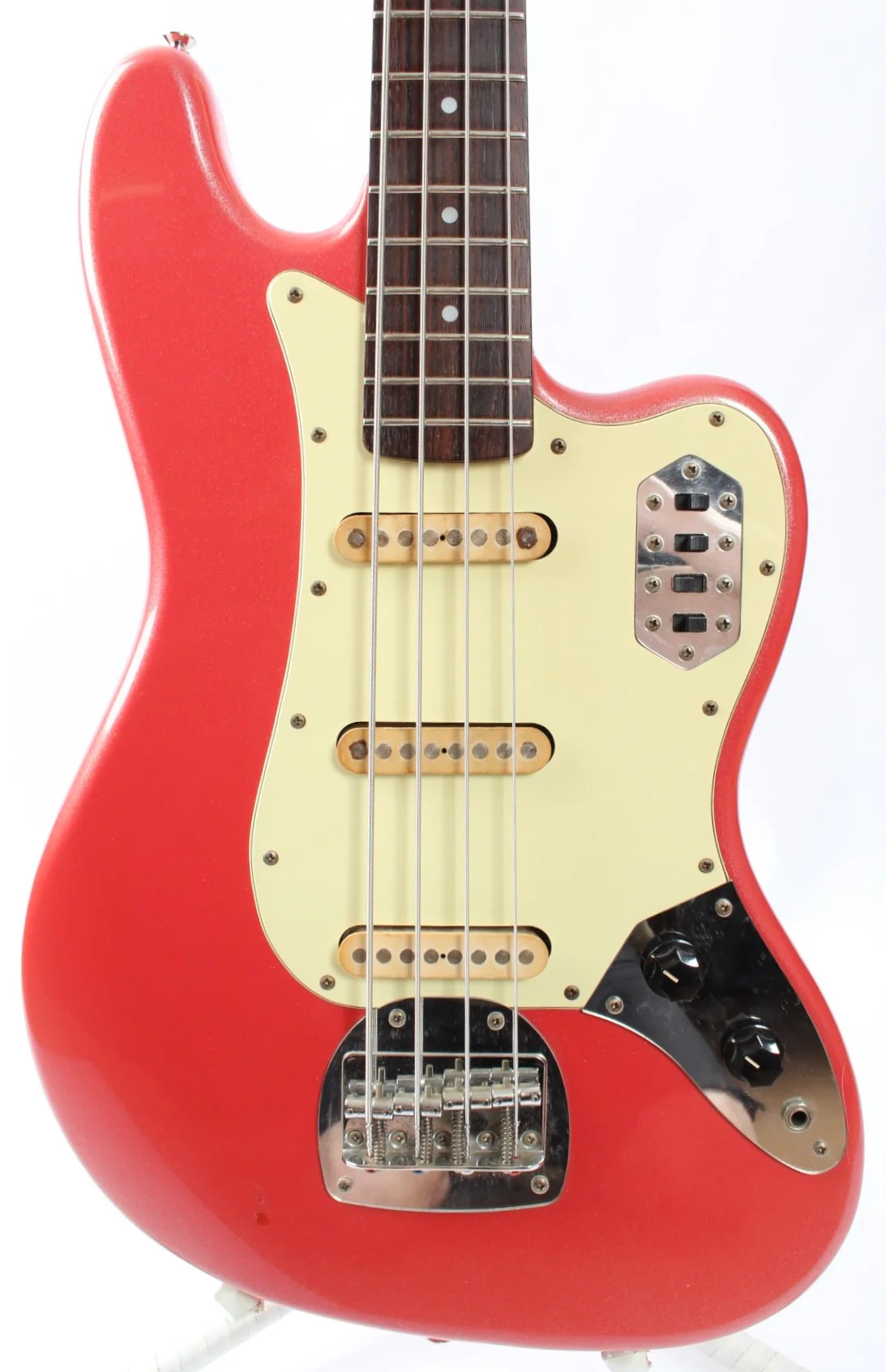 1995 Grass Roots by ESP GT64B Jaguar Bass pink champagne sparkle - Image 2