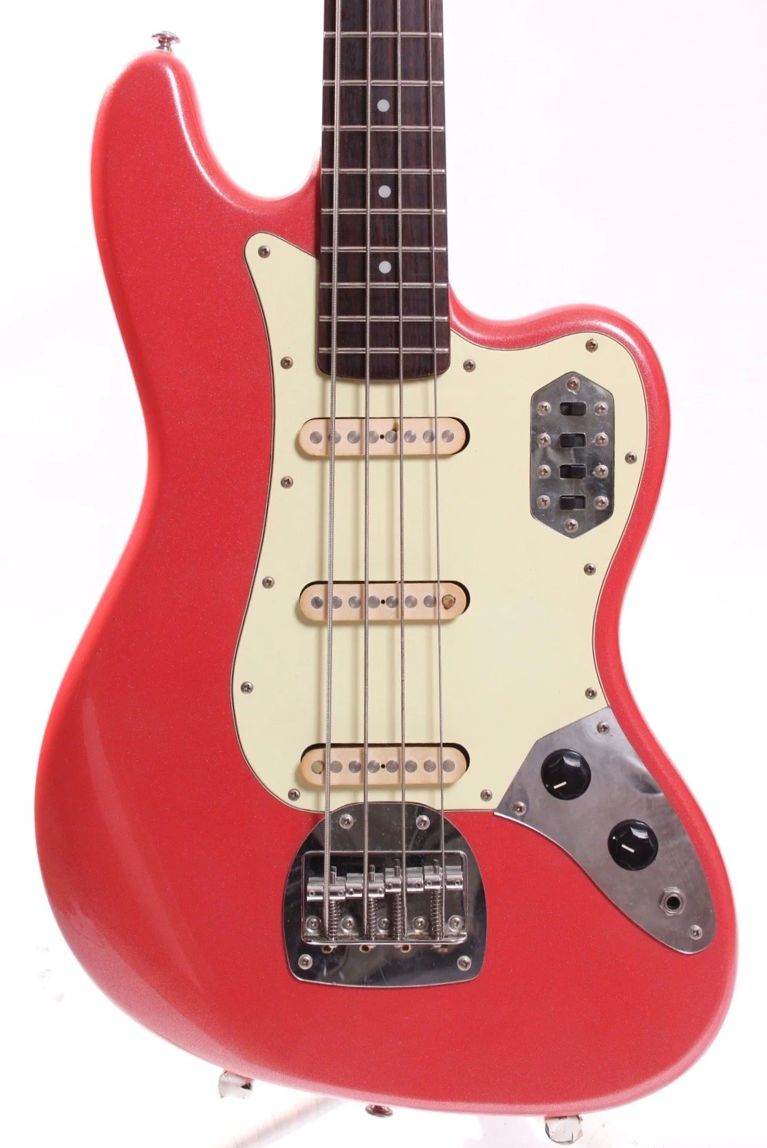 1995 Grassroots by ESP Jaguar Bass champagne sparkle - Image 2