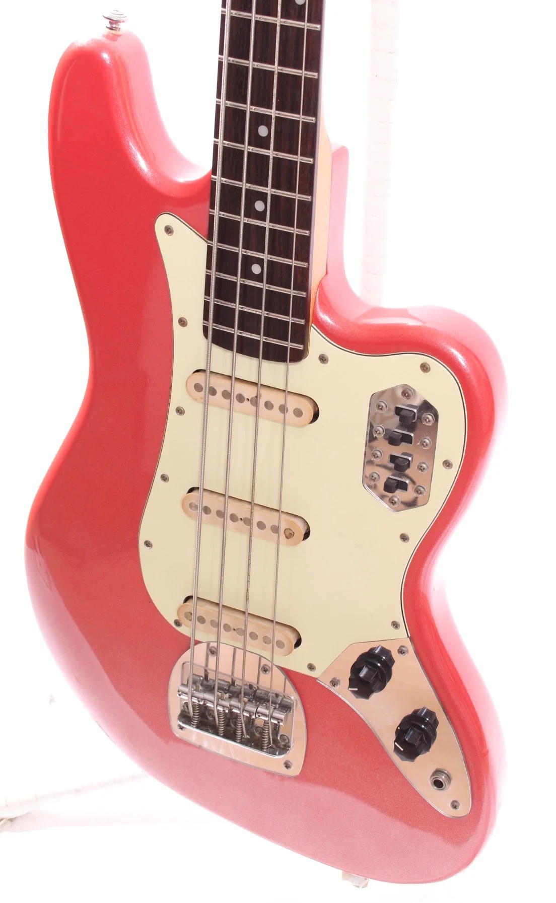 1995 Grassroots by ESP Jaguar Bass champagne sparkle - Image 3