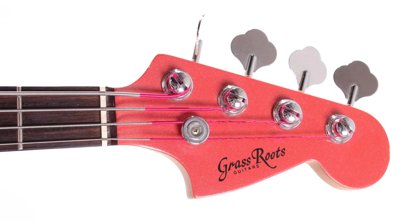 1995 Grassroots by ESP Jaguar Bass champagne sparkle metallic - Image 5
