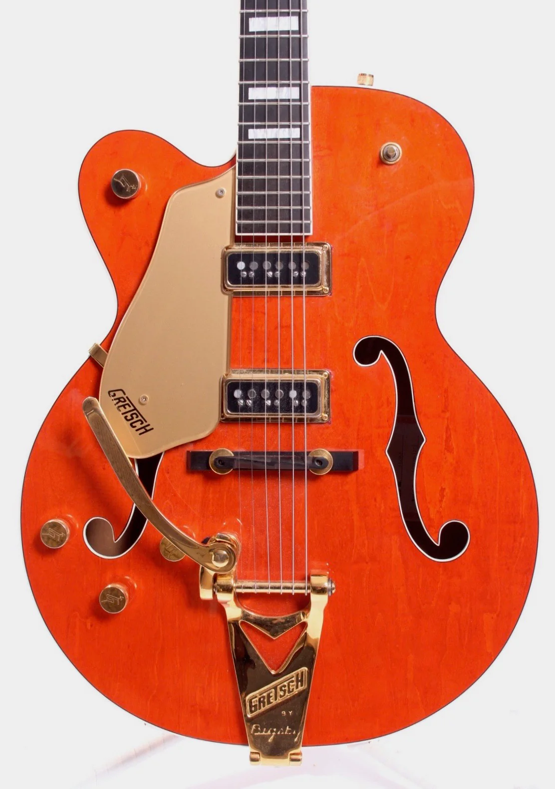 1995 Gretsch 6120 Dynasonic pickups lefty orange - Image 2