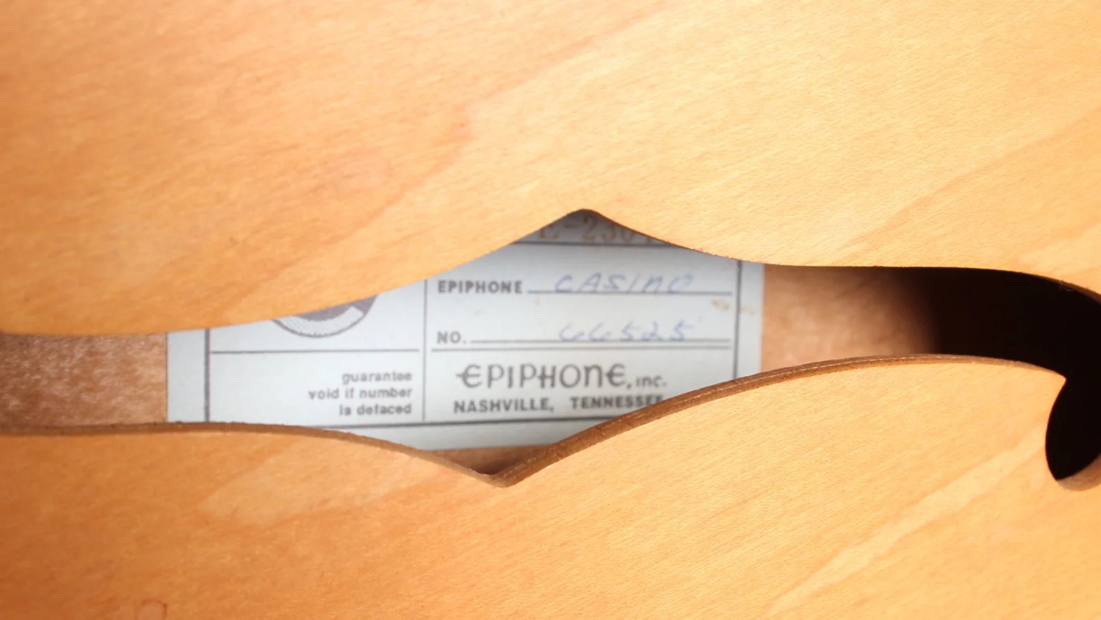 1996 Epiphone Casino 64 E-230TD natural - Image 11