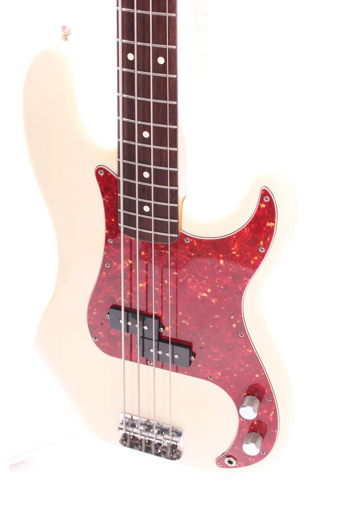 1996 Fender Precision Bass '62 Reissue Jazz neck vintage white - Image 3