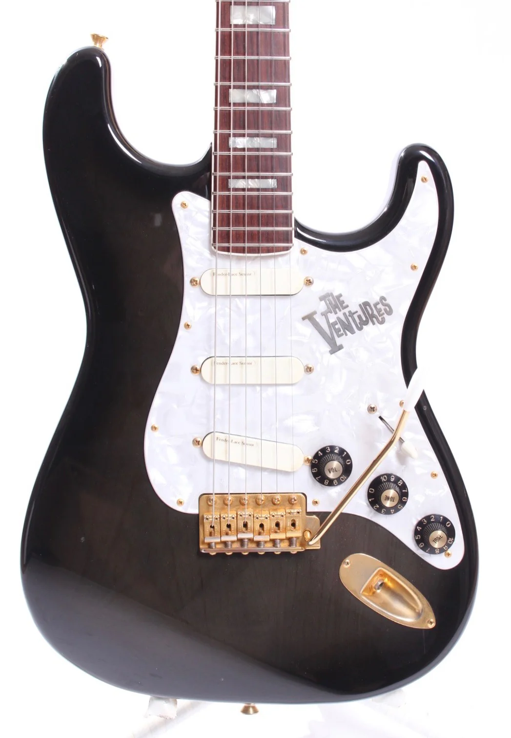 1996 Fender Stratocaster The Ventures black burst - Image 2