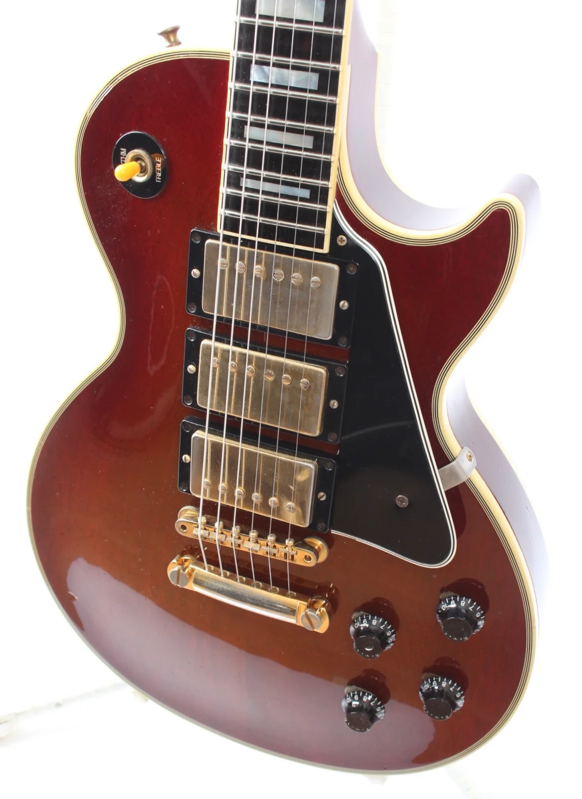 1996 Gibson Custom Shop Les Paul Custom triple pickup cherry burst - Image 3