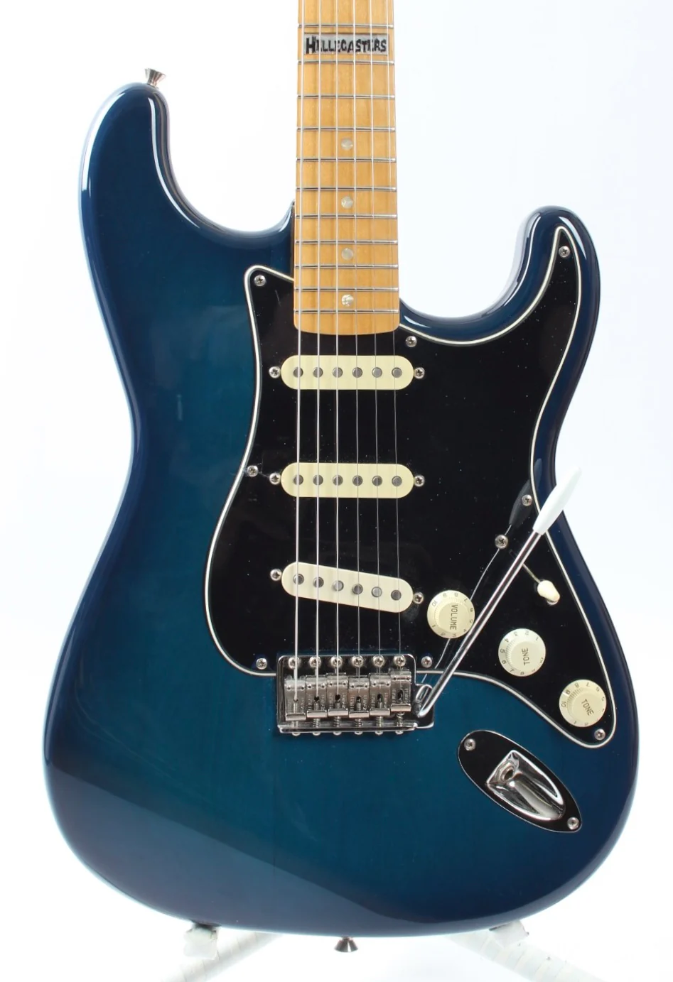 1997 Fender Hellecasters Limited Edition Jerry Donahue Stratocaster sapphire blue transparent - Image 2