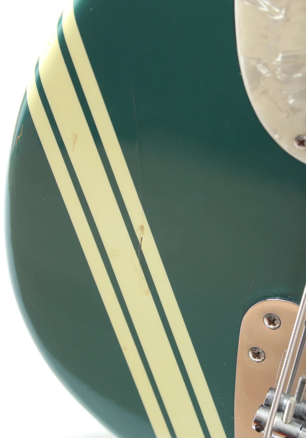 1997 Fender Mustang Bass competition ocean turquoise metallic - Image 12