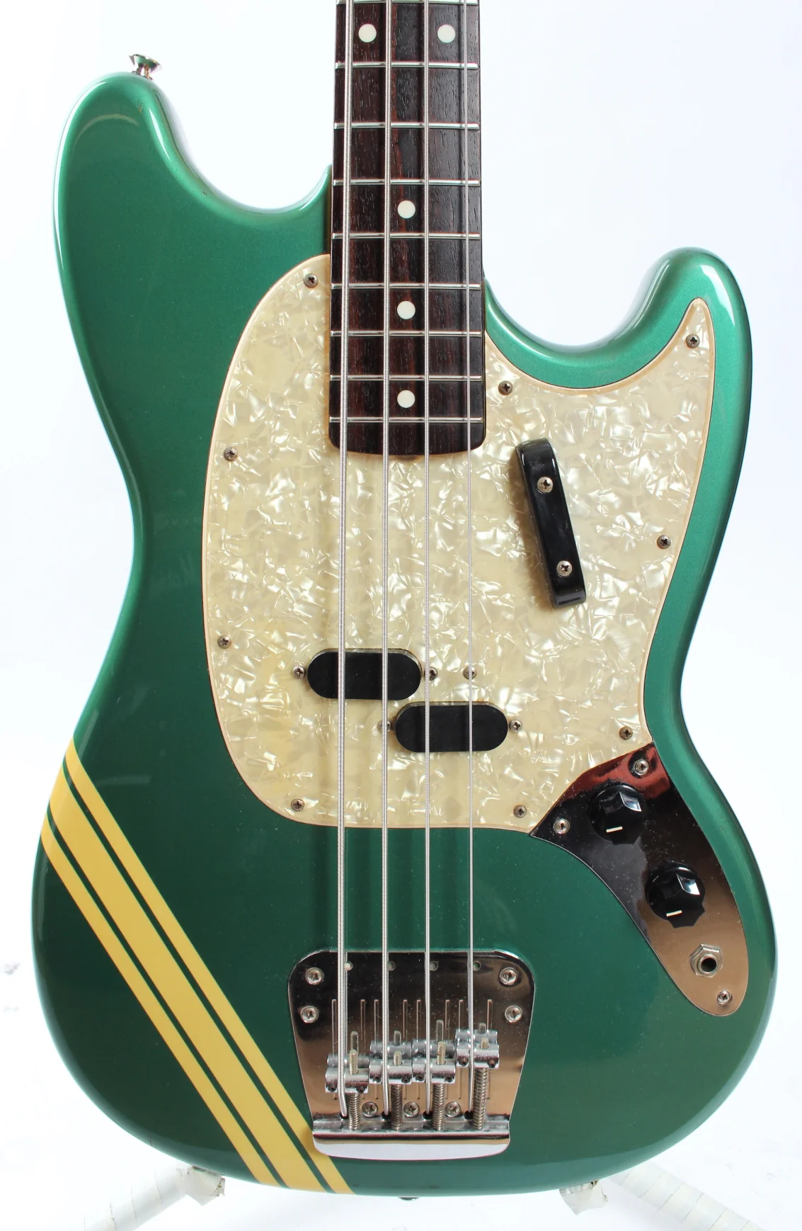 1997 Fender Mustang Bass competition ocean turquoise metallic - Image 2