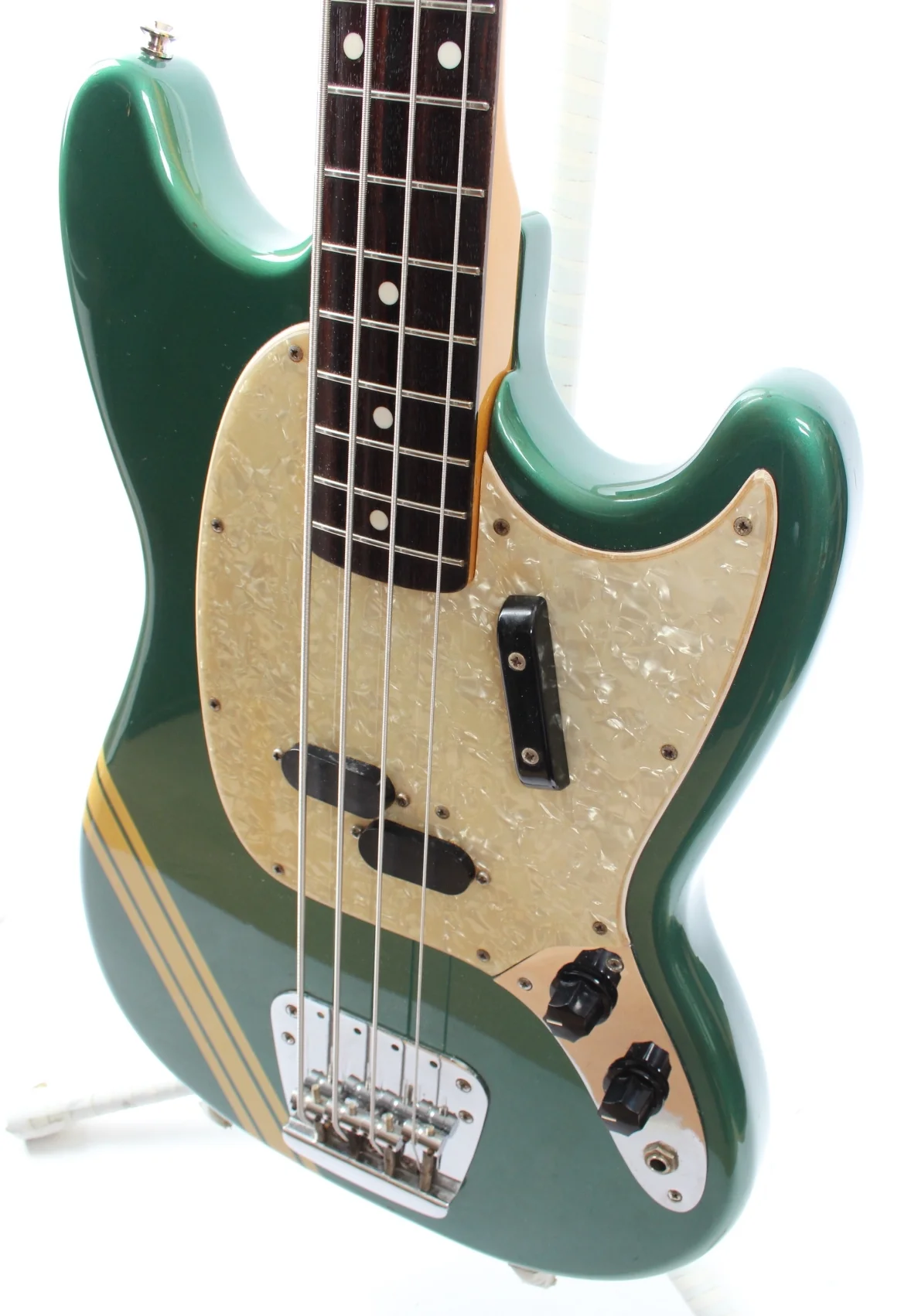 1997 Fender Mustang Bass competition ocean turquoise metallic - Image 3