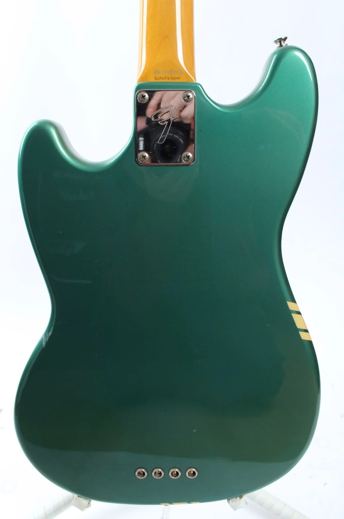 1997 Fender Mustang Bass competition ocean turquoise metallic - Image 7