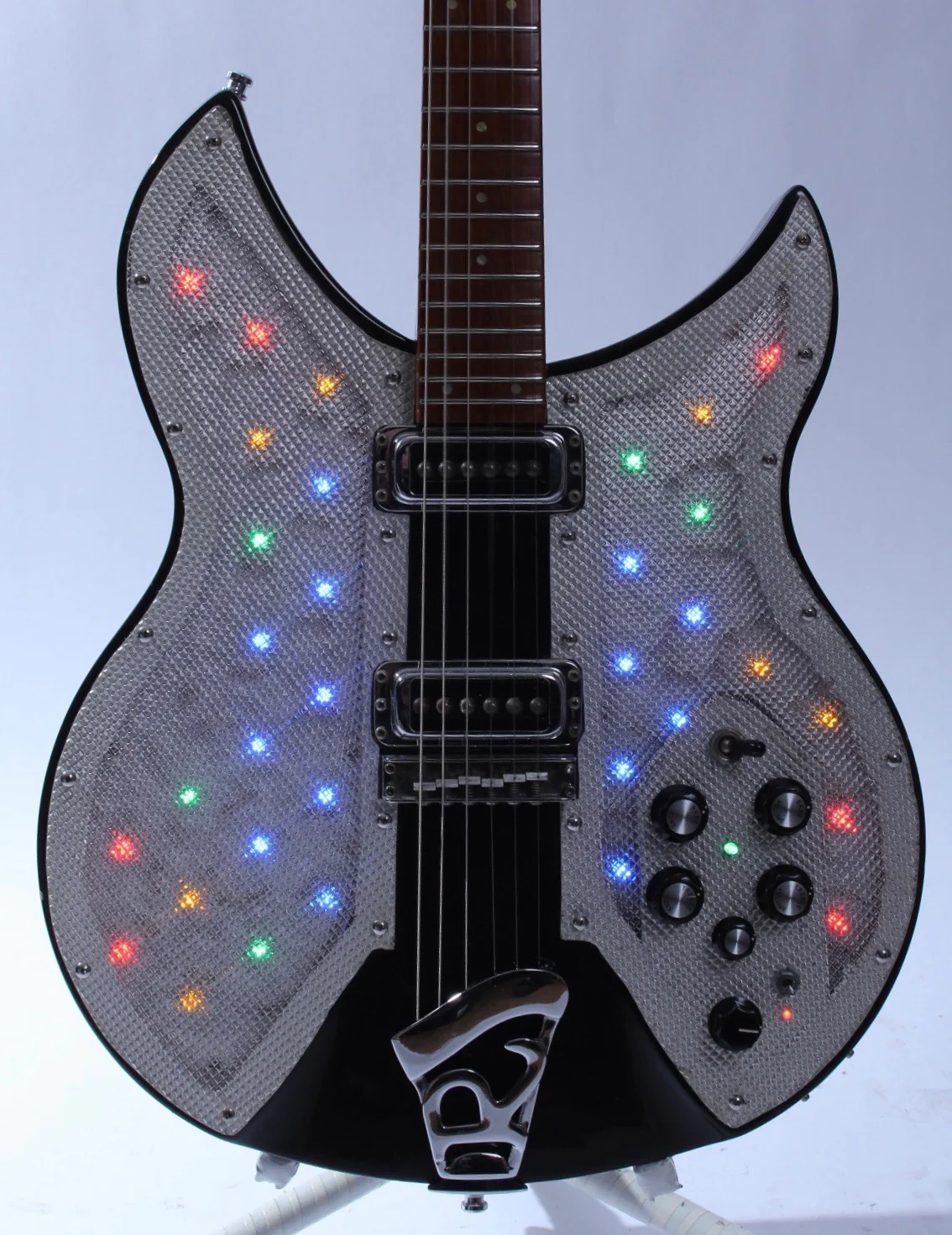 1997 Rickenbacker 330 to 331LS Light Show conversion jetglo - Image 13