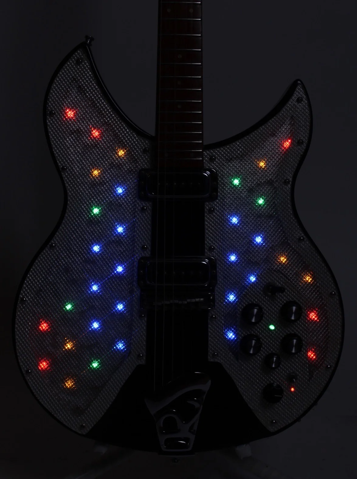 1997 Rickenbacker 330 to 331LS Light Show conversion jetglo - Image 14