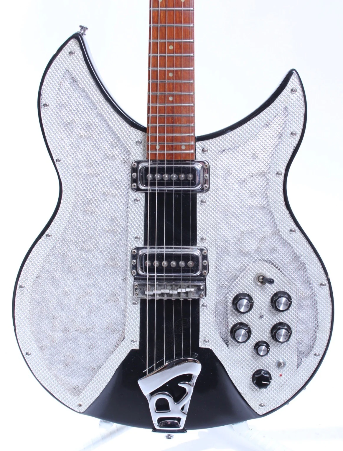 1997 Rickenbacker 330 to 331LS Light Show conversion jetglo - Image 4