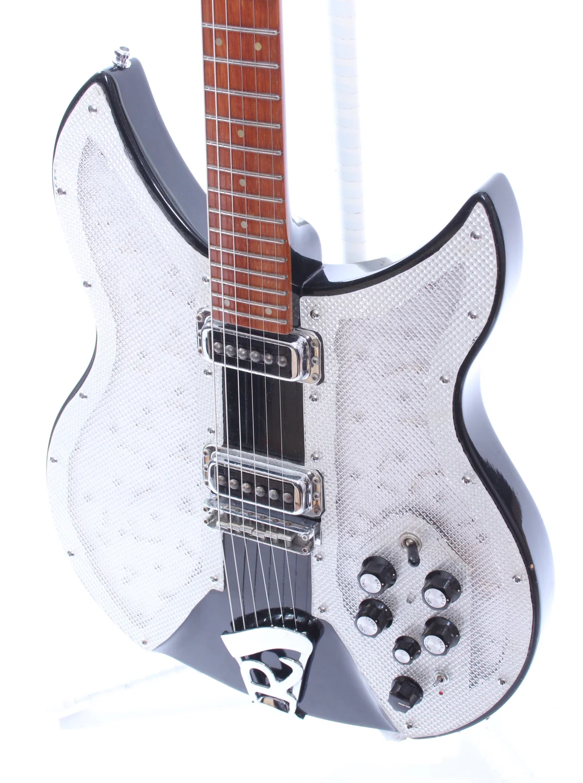 1997 Rickenbacker 330 to 331LS Light Show conversion jetglo - Image 5