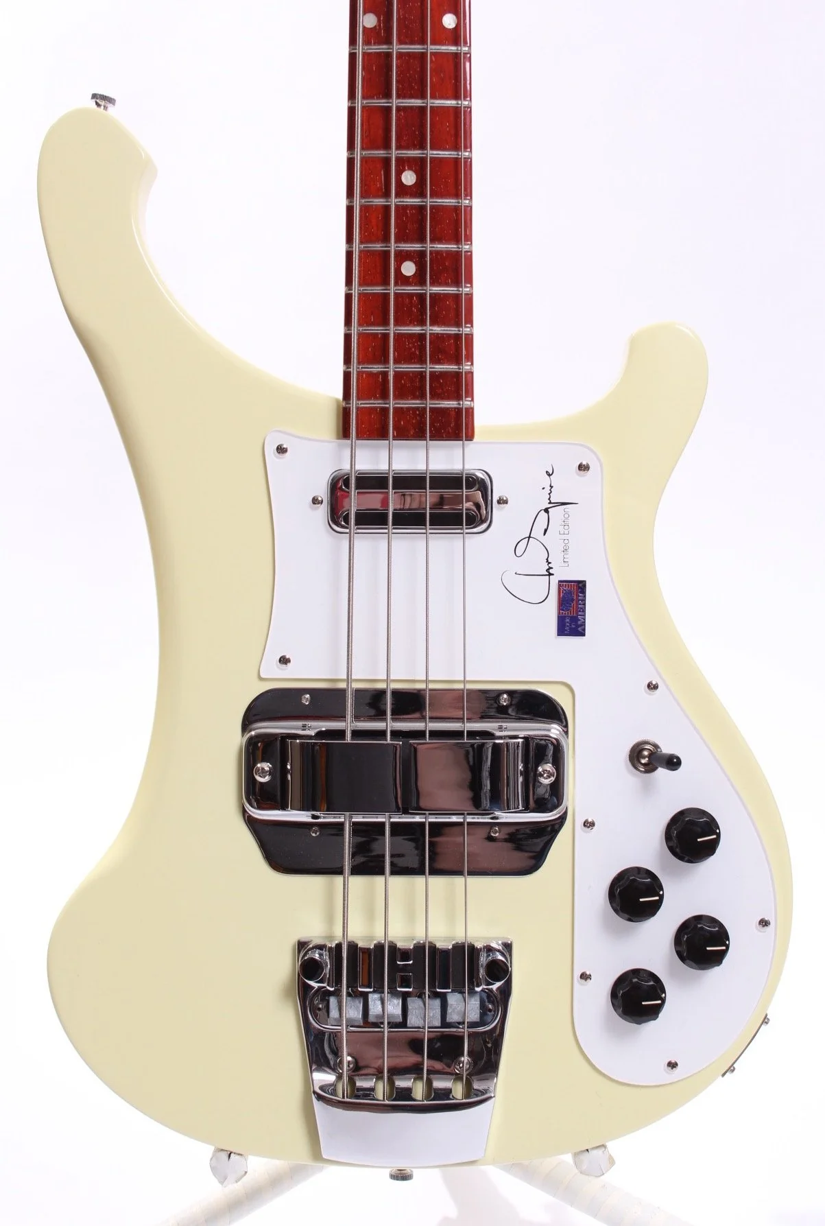1997 Rickenbacker Chris Squire Signature Bass cream colorglo NOS - Image 2