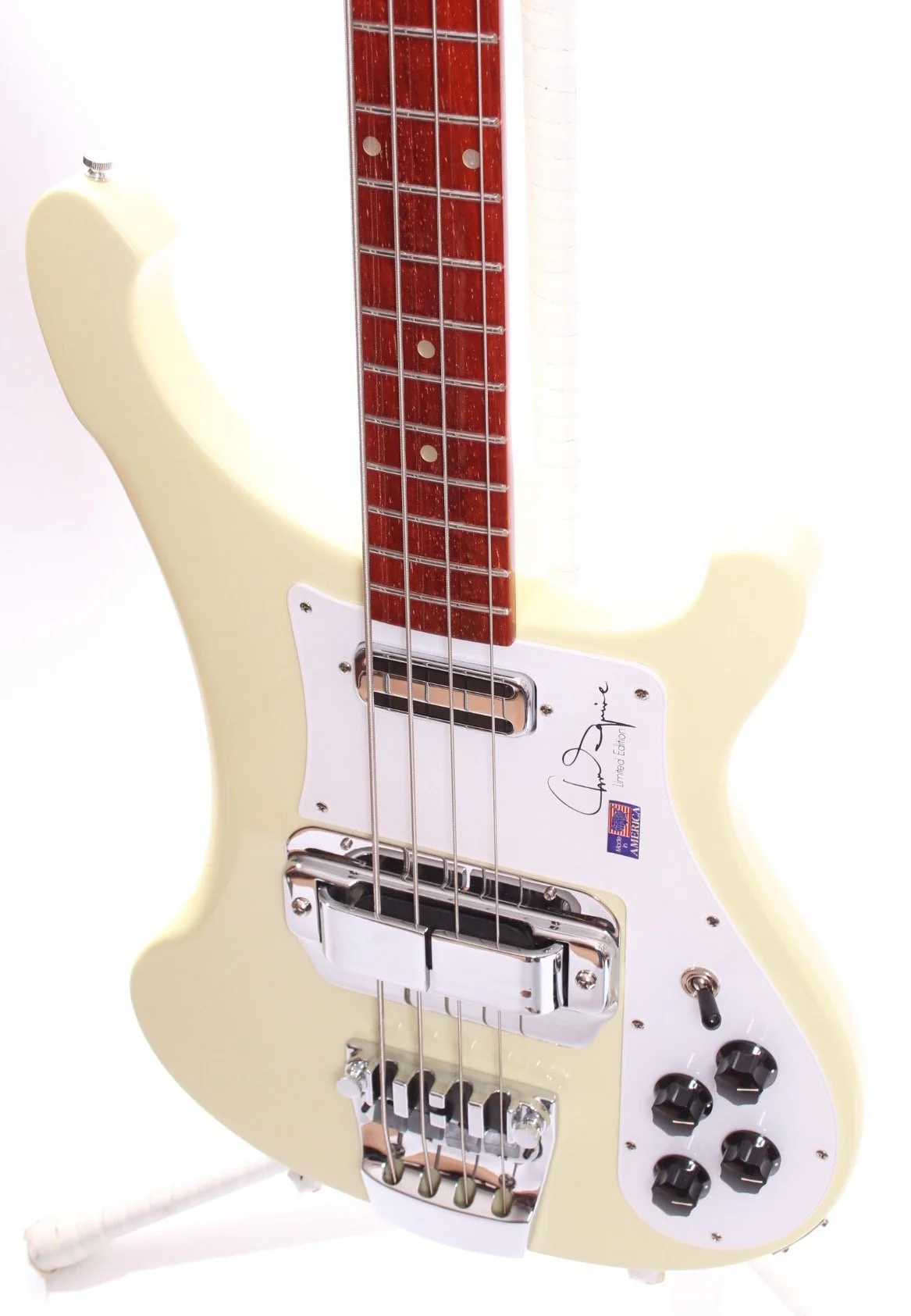 1997 Rickenbacker Chris Squire Signature Bass cream colorglo NOS - Image 3