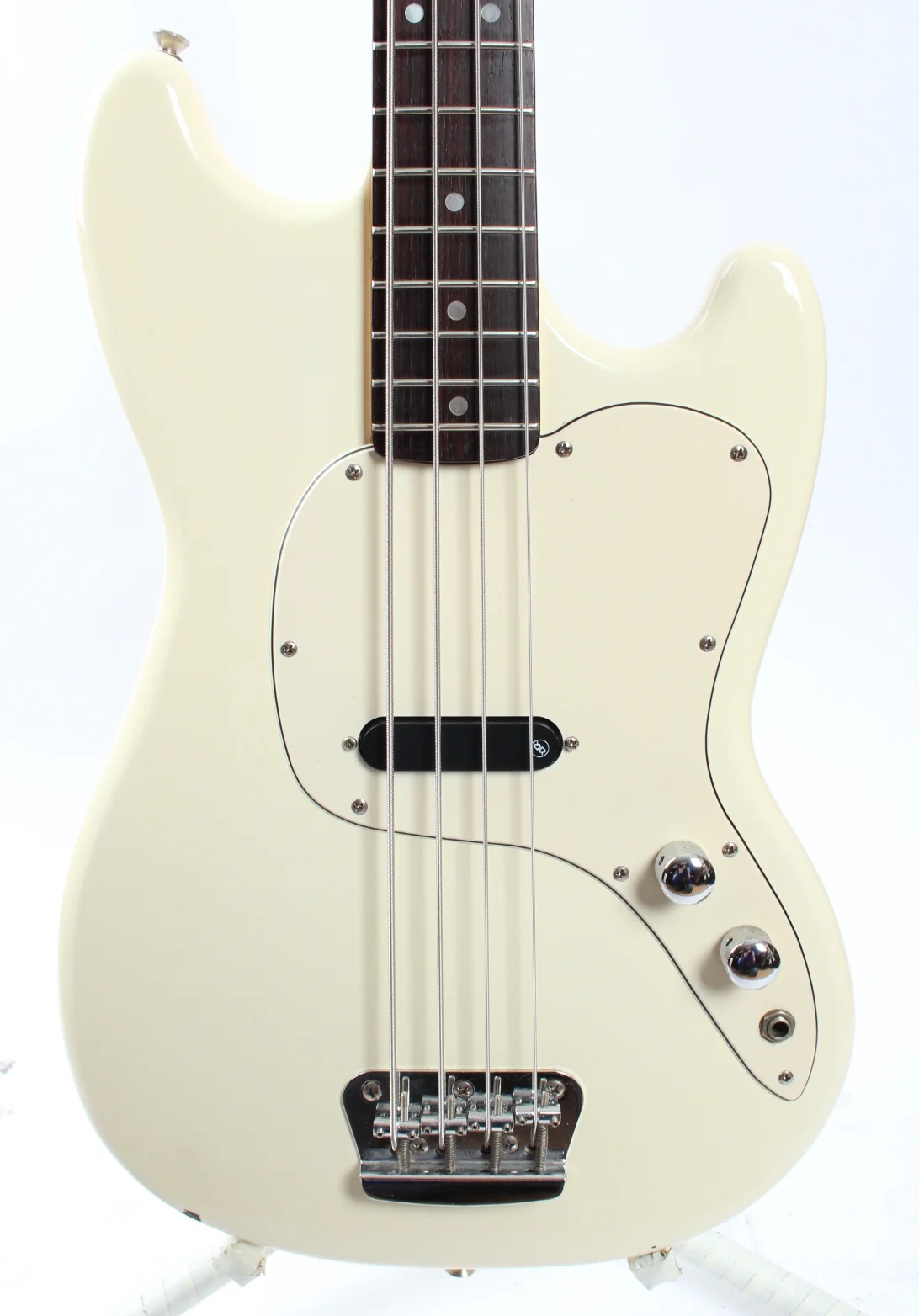 1997 Squier Musicmaster Bass arctic white - Image 2