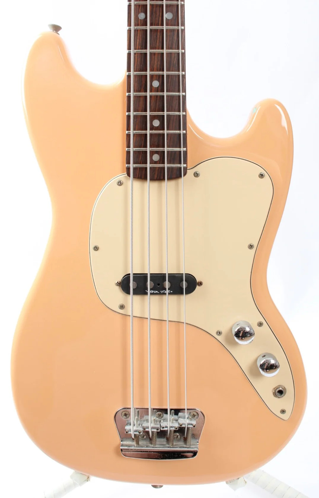 1997 Squier Musicmaster Bass shell pink - Image 2
