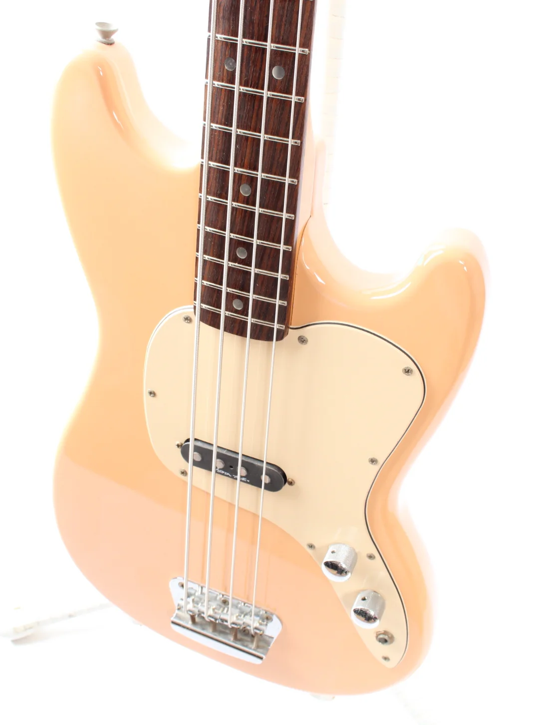 1997 Squier Musicmaster Bass shell pink - Image 3