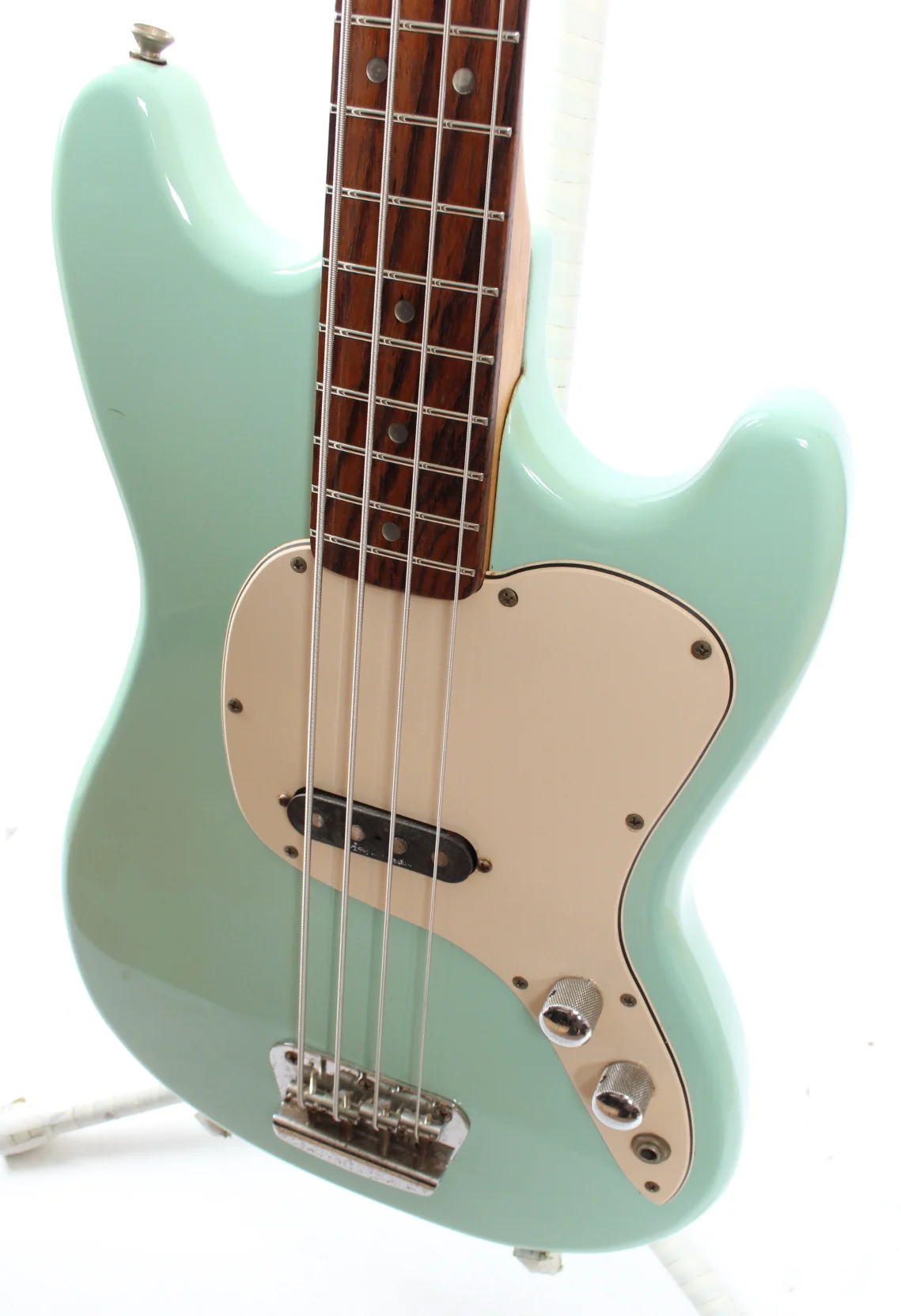 1997 Squier Musicmaster Bass sonic blue - Image 3