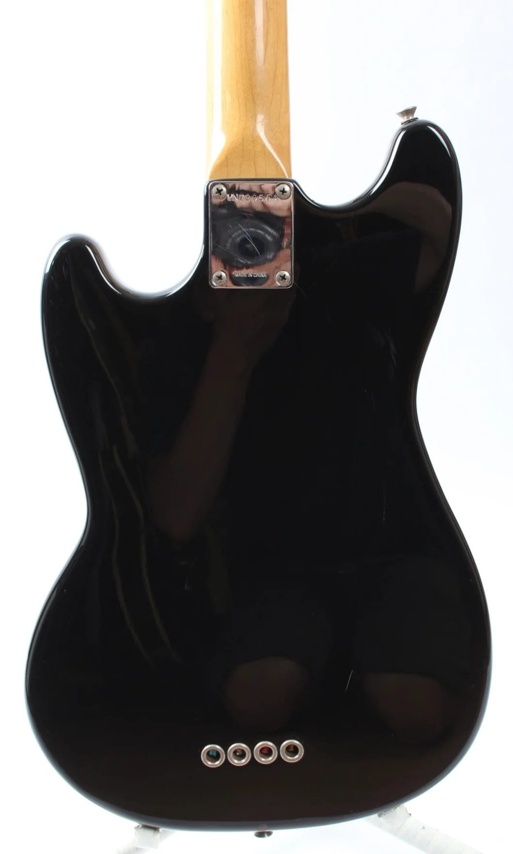 1997 Squier Musicmaster Bass Vista Series fretless black - Image 7