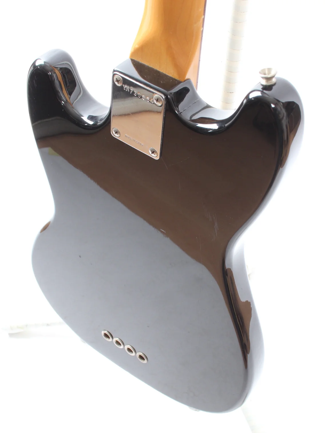 1997 Squier Musicmaster Bass Vista Series fretless black - Image 8