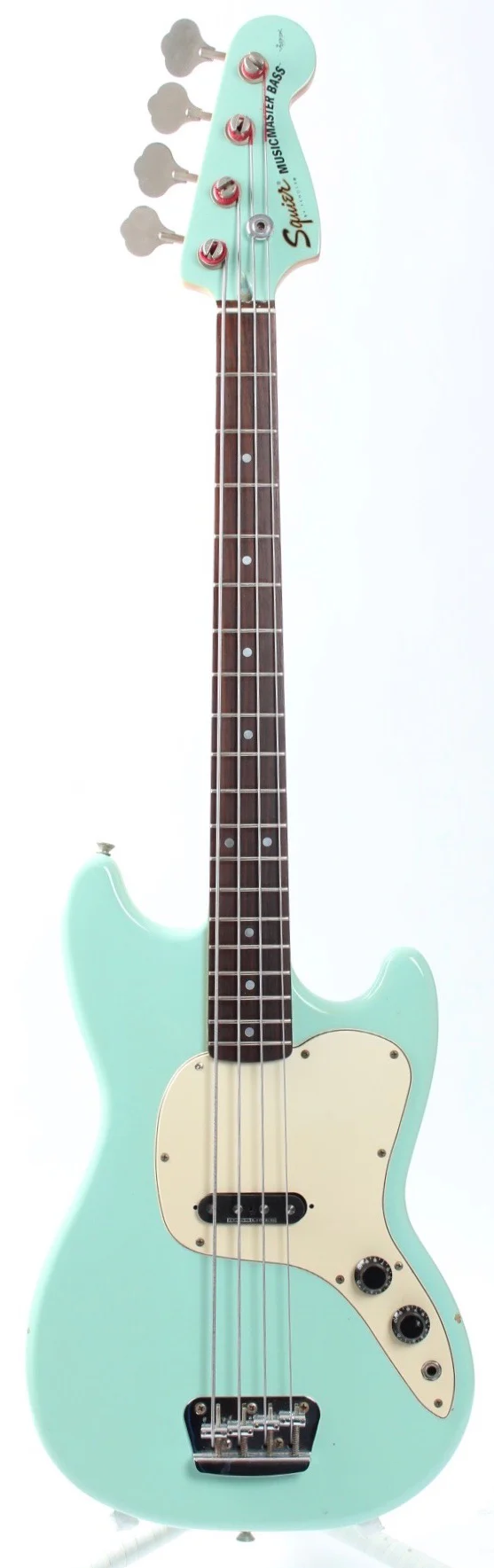 1997 Squier Musicmaster Bass Vista Series sonic blue