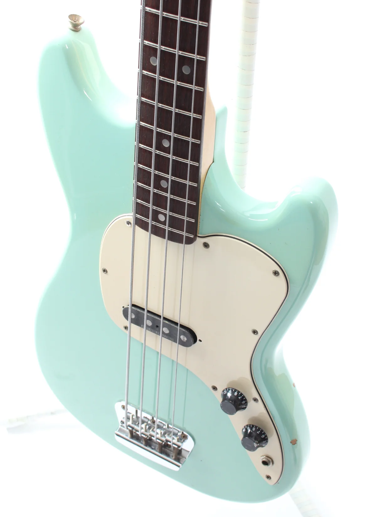 1997 Squier Musicmaster Bass Vista Series sonic blue - Image 3
