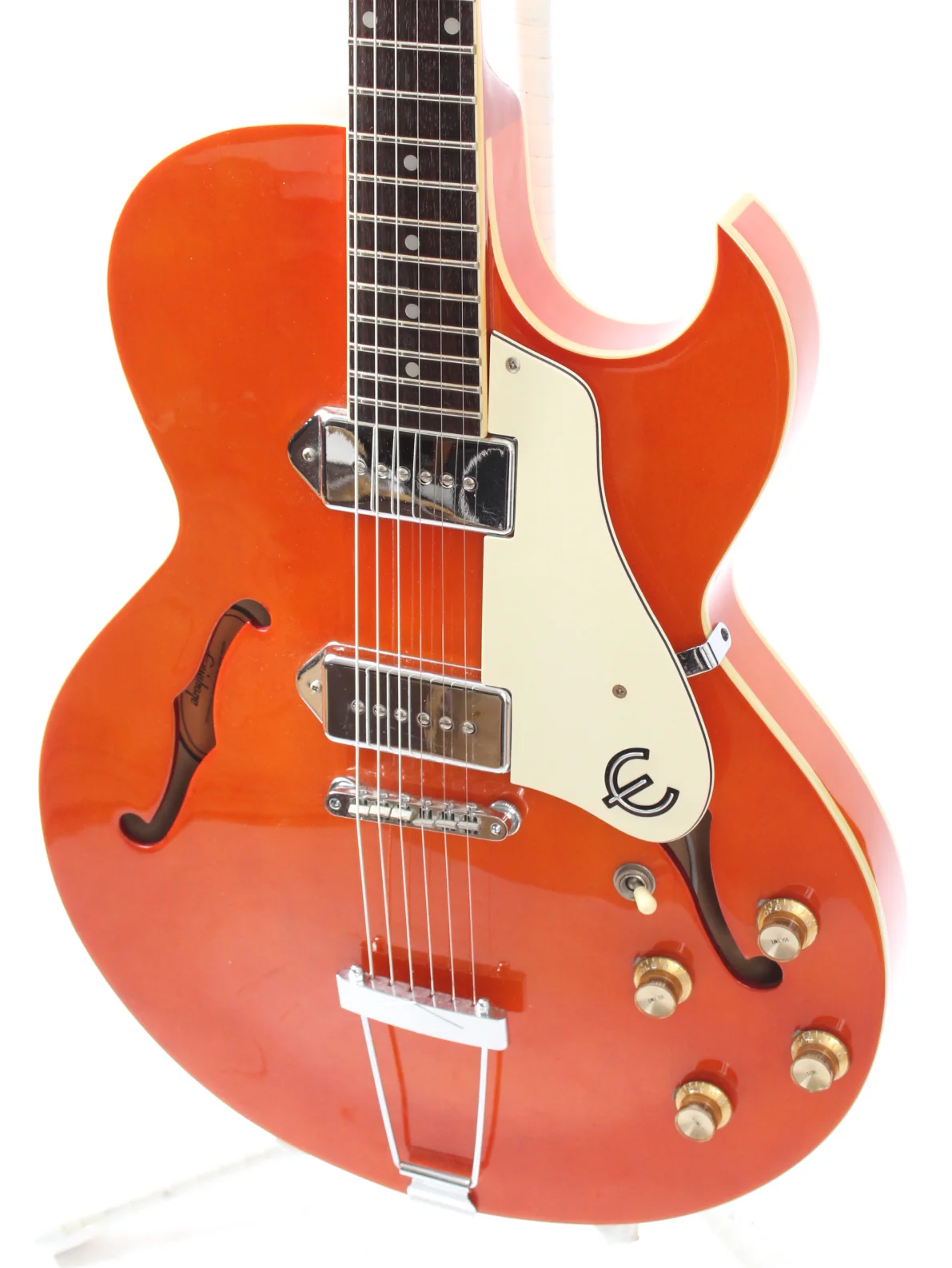 1998 Epiphone Sorrento orange - Image 3
