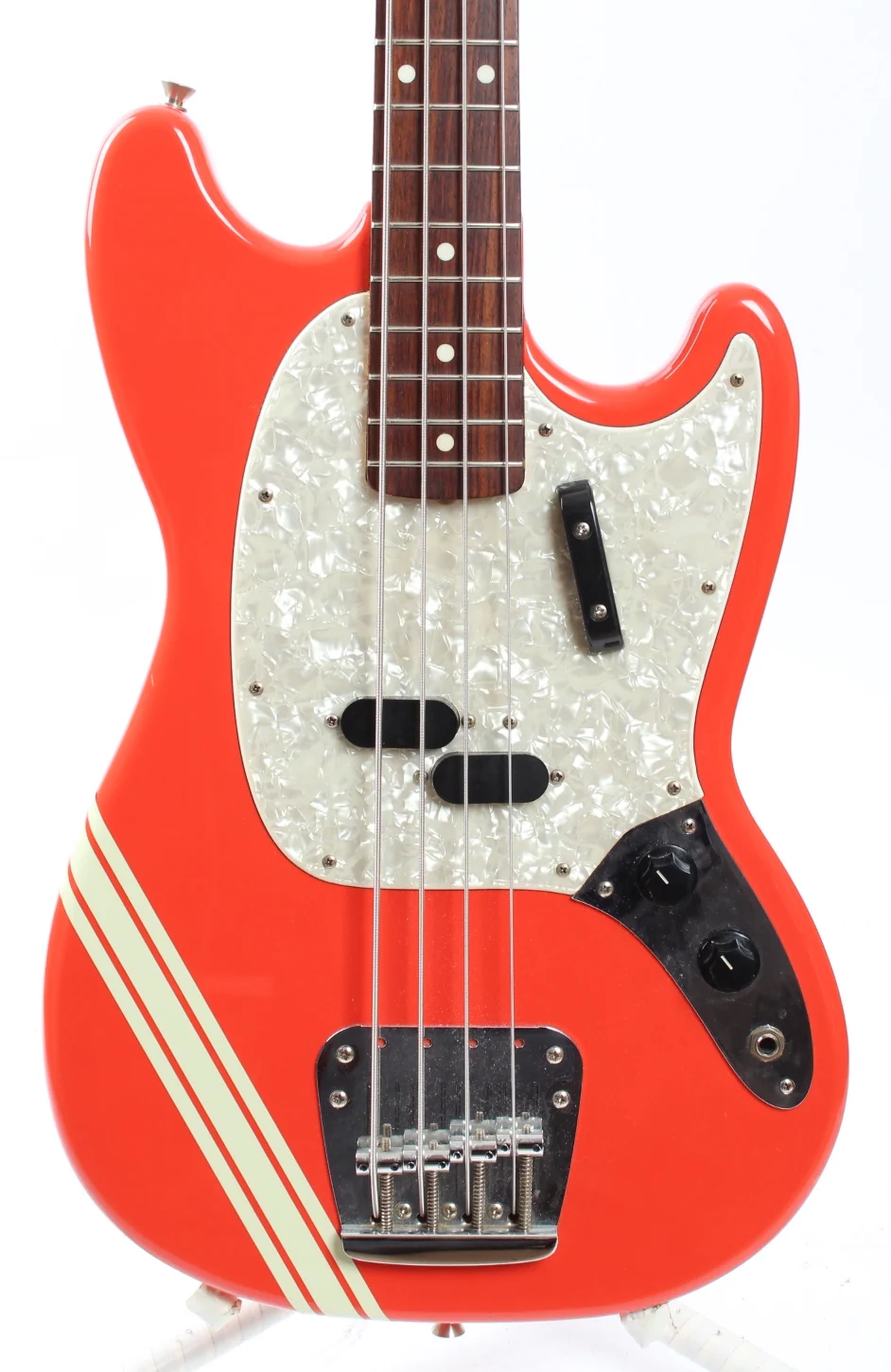 1998 Fender Mustang Bass competition fiesta red - Image 2