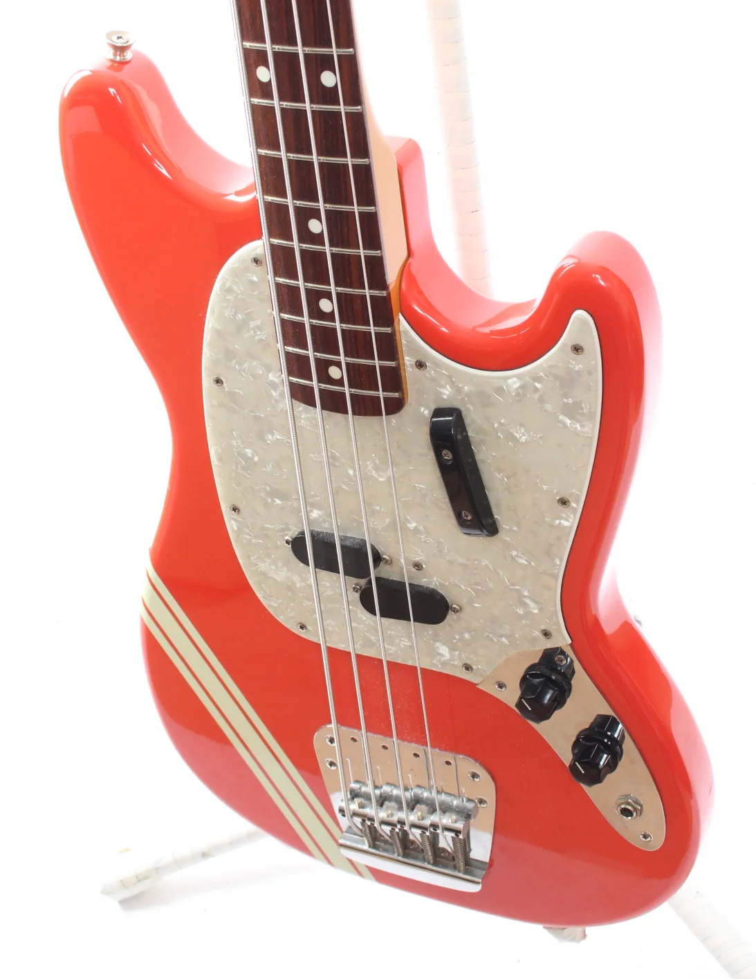 1998 Fender Mustang Bass competition fiesta red - Image 3