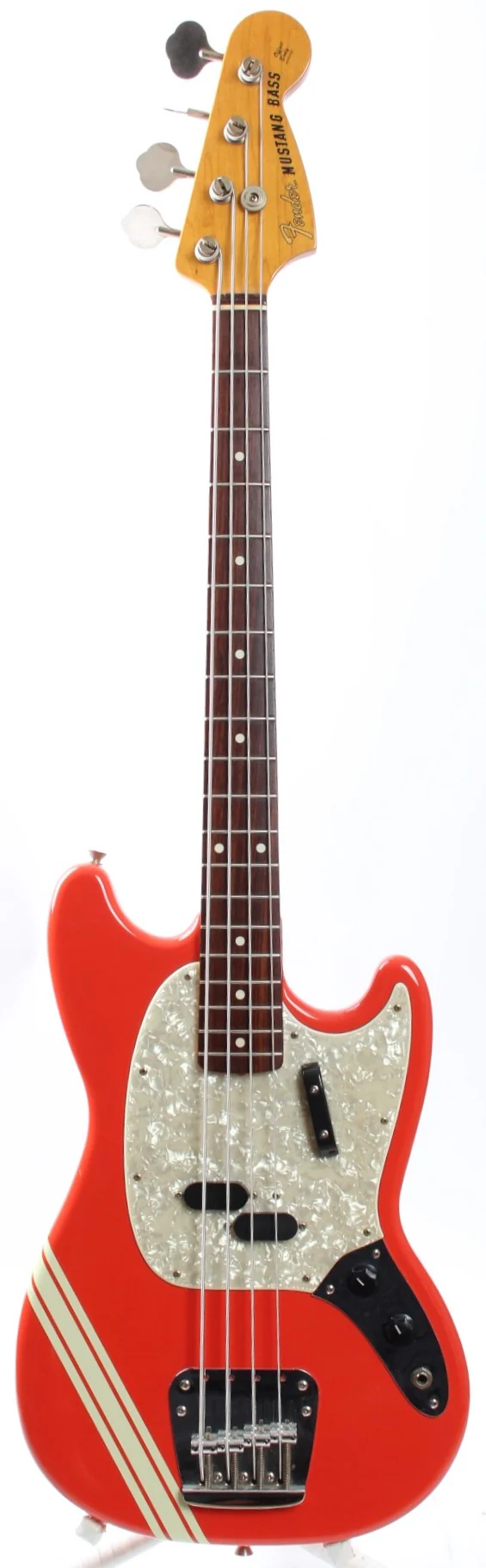 1998 Fender Mustang Bass competition fiesta red