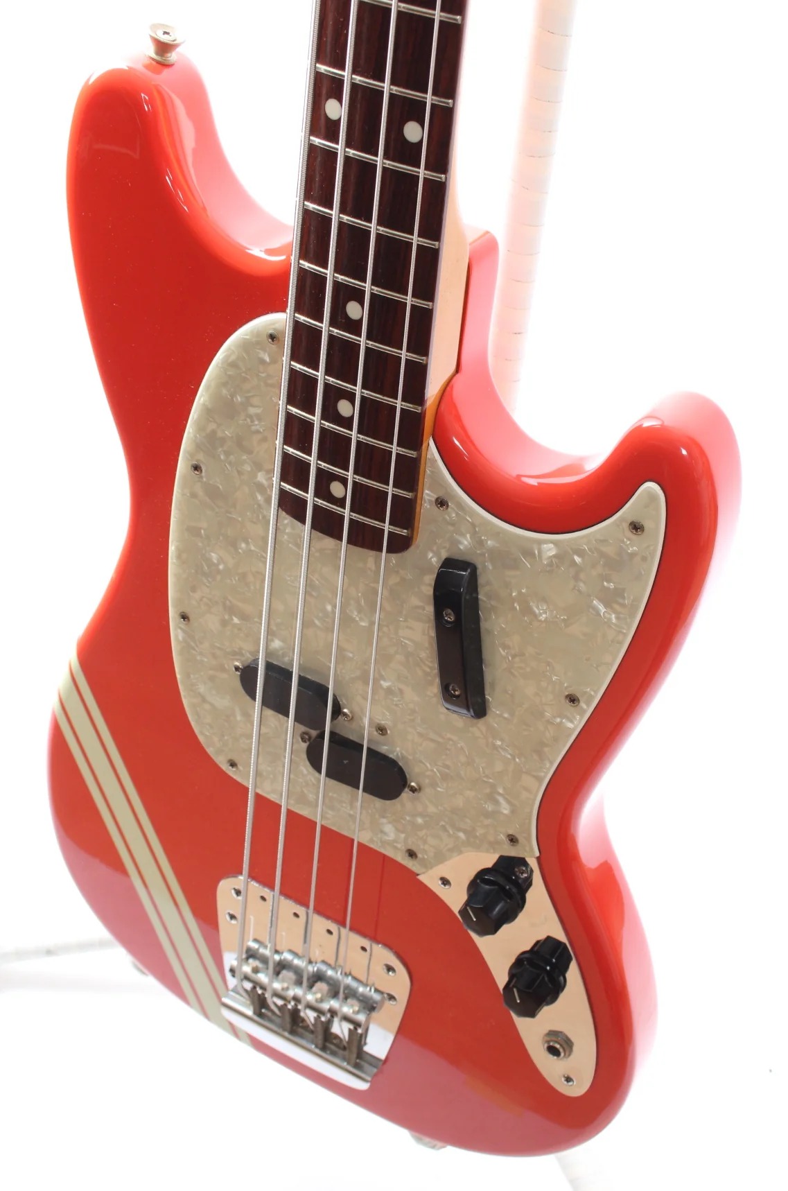 1998 Fender Mustang Bass competition fiesta red - Image 3