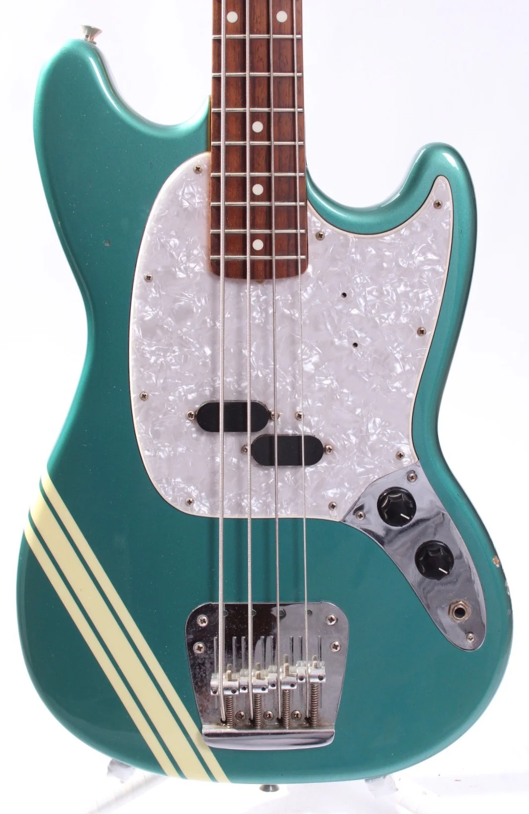1998 Fender Mustang Bass competition ocean turquoise metallic - Image 2
