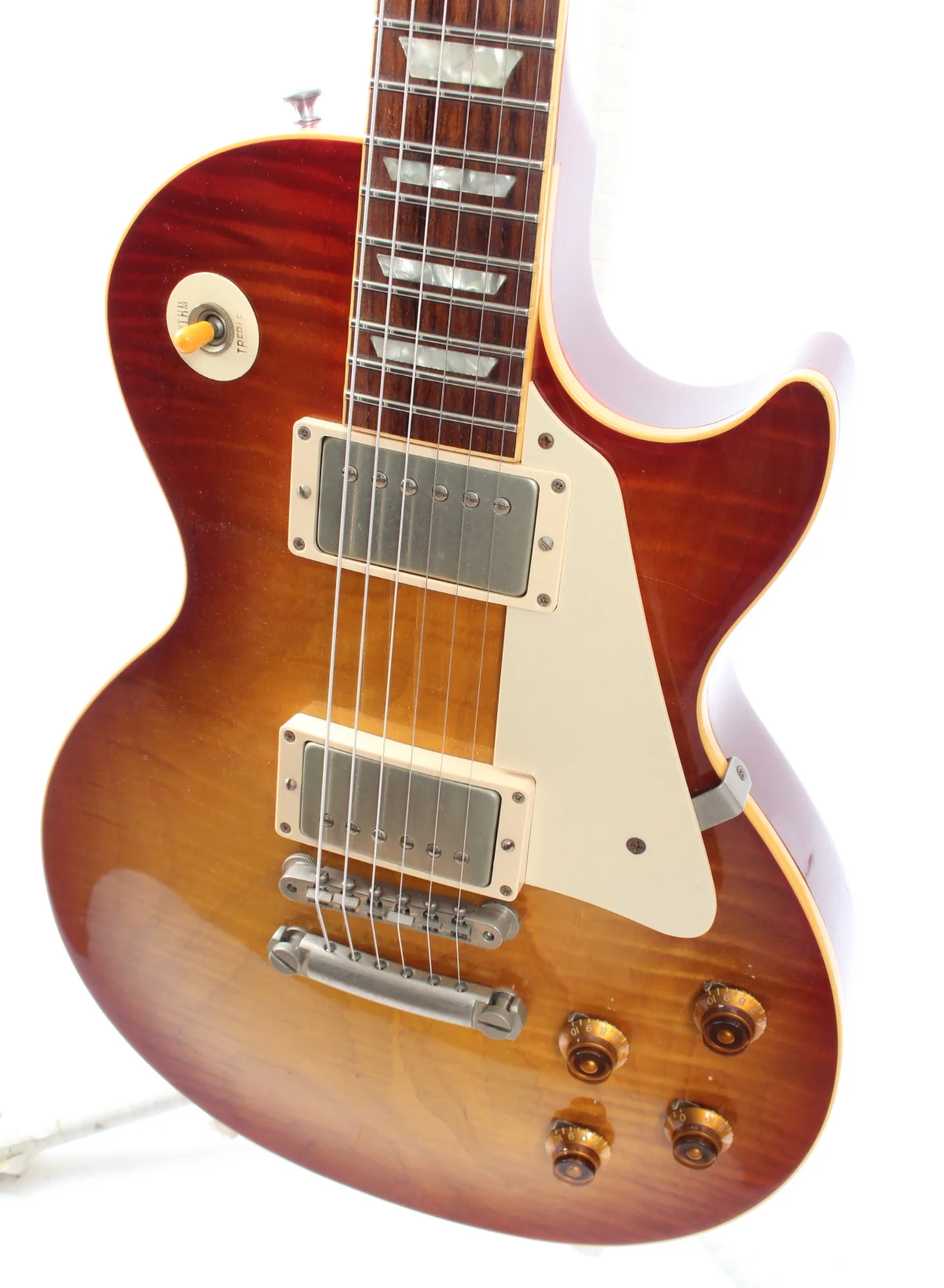 1998 Gibson Les Paul Standard 58 Historic Reissue R8 Flametop sunburst - Image 3