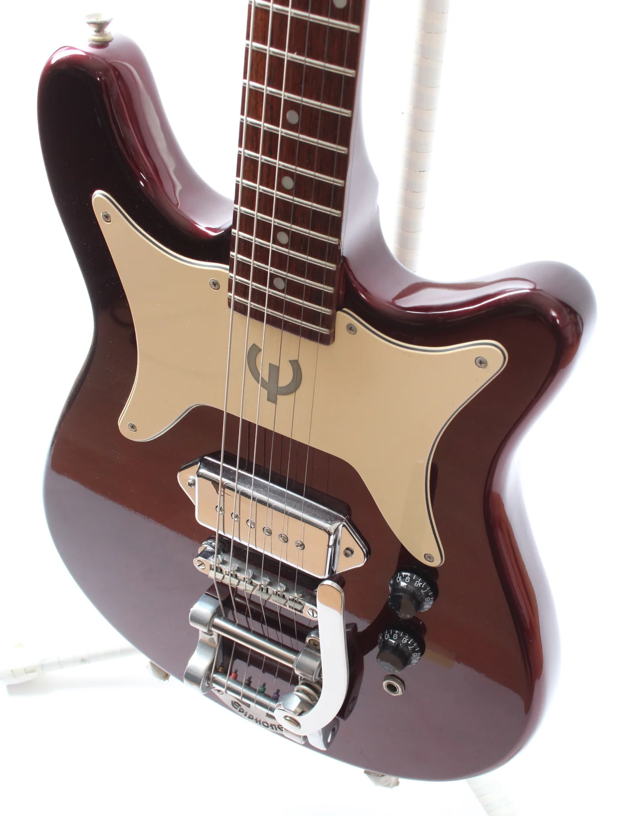 1999 Epiphone 65 Coronet sparkling burgundy - Image 3
