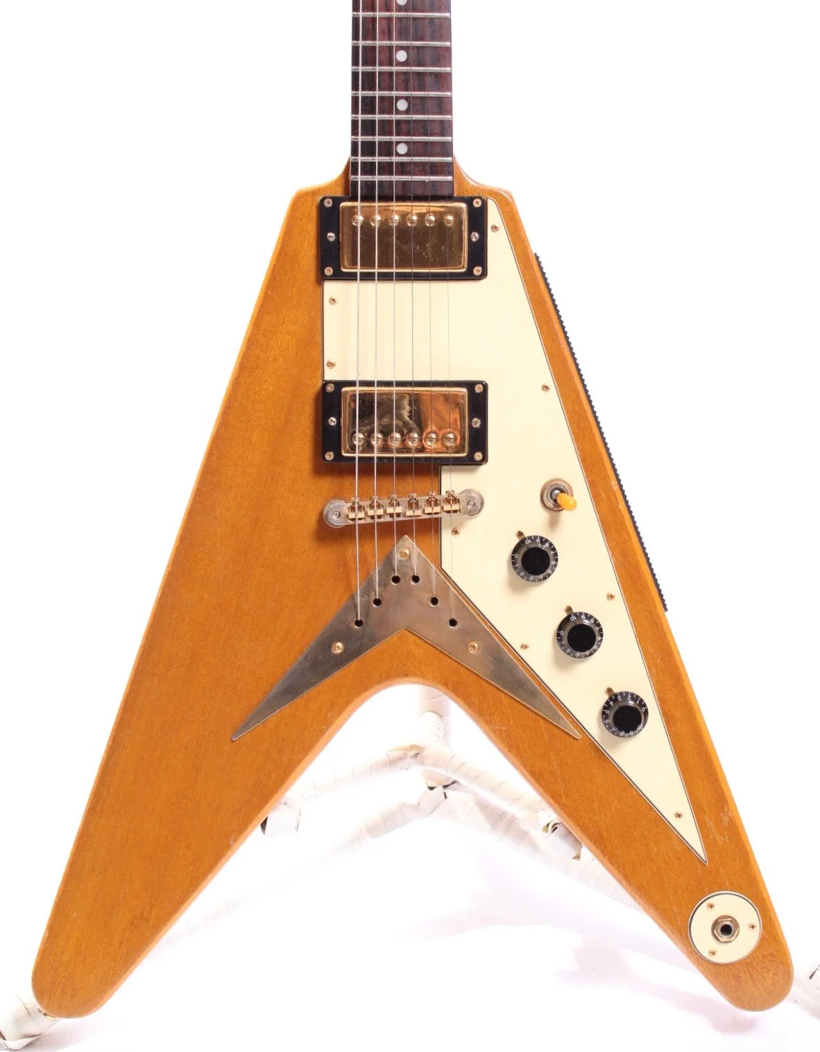 1999 Epiphone Flying V 58 Reissue Relic korina - Image 2