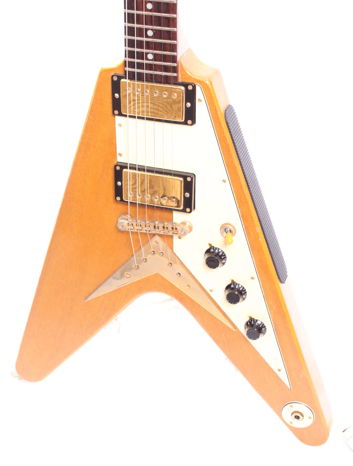 1999 Epiphone Flying V 58 Reissue Relic korina - Image 3