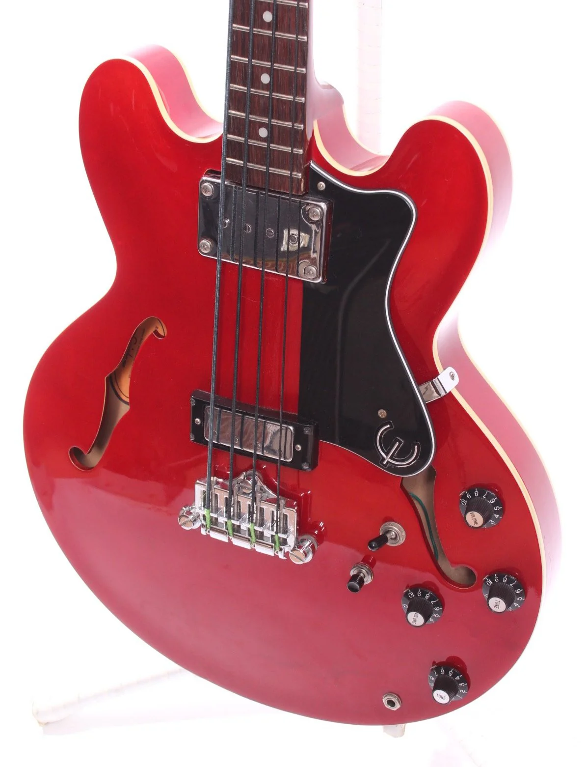 1999 Epiphone Rivoli II Bass cherry red - Image 3