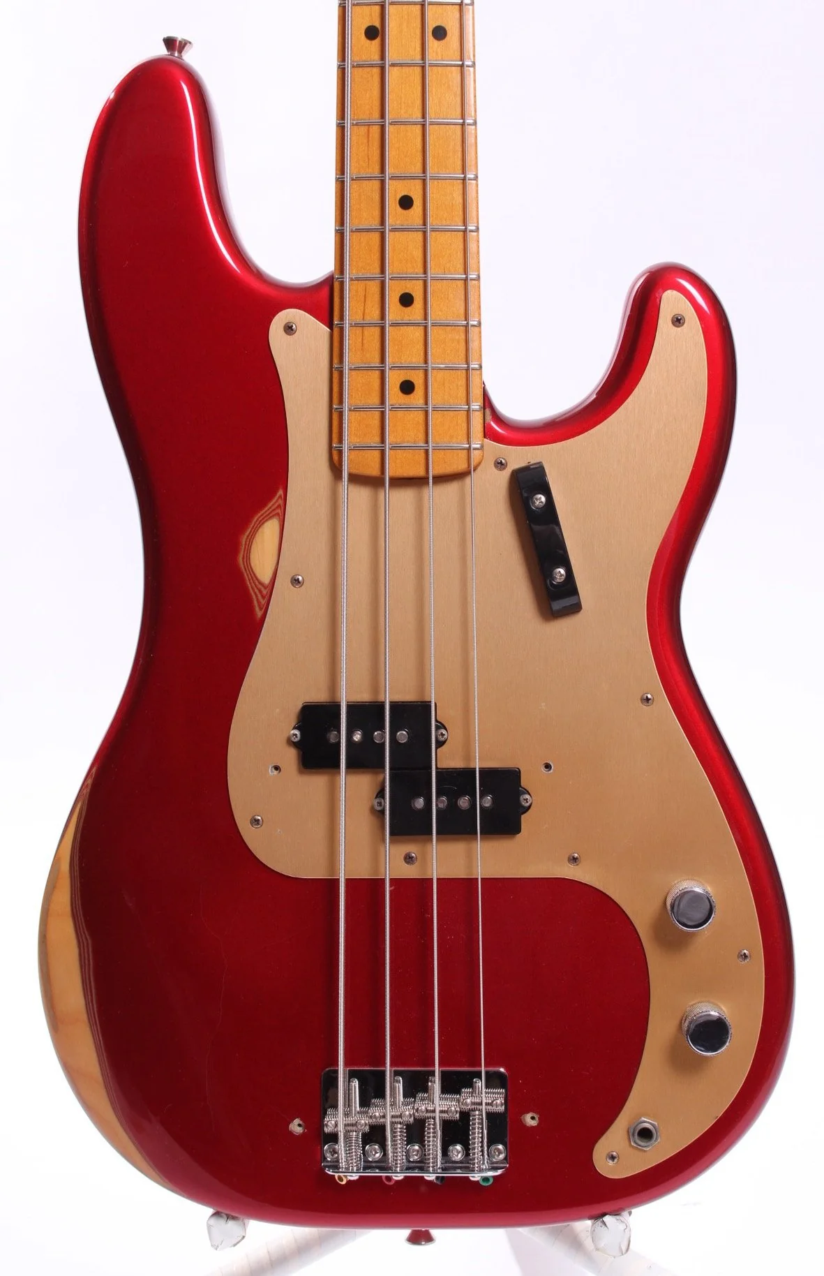 1999 Fender American Vintage 57 Reissue Precision Bass candy apple red - Image 2