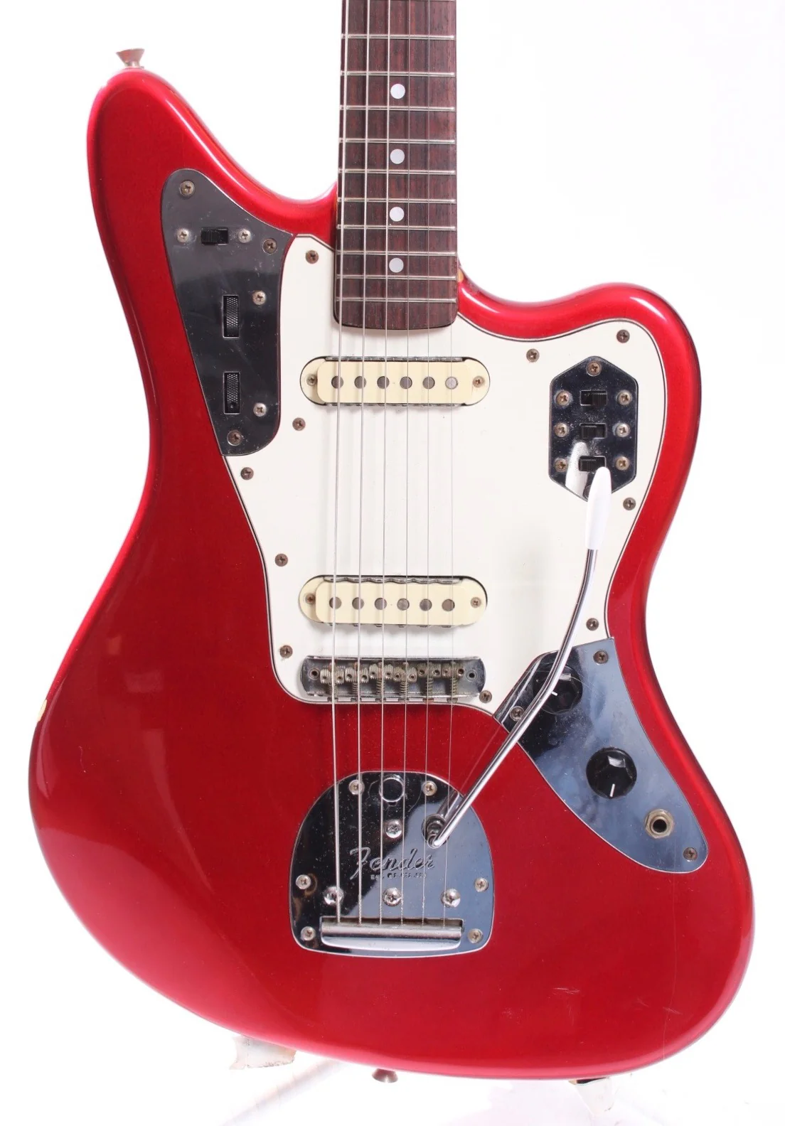1999 Fender Jaguar 66 Reissue candy apple red - Image 2