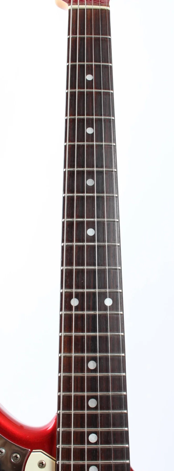 1999 Fender Jaguar '66 Reissue candy apple red - Image 4