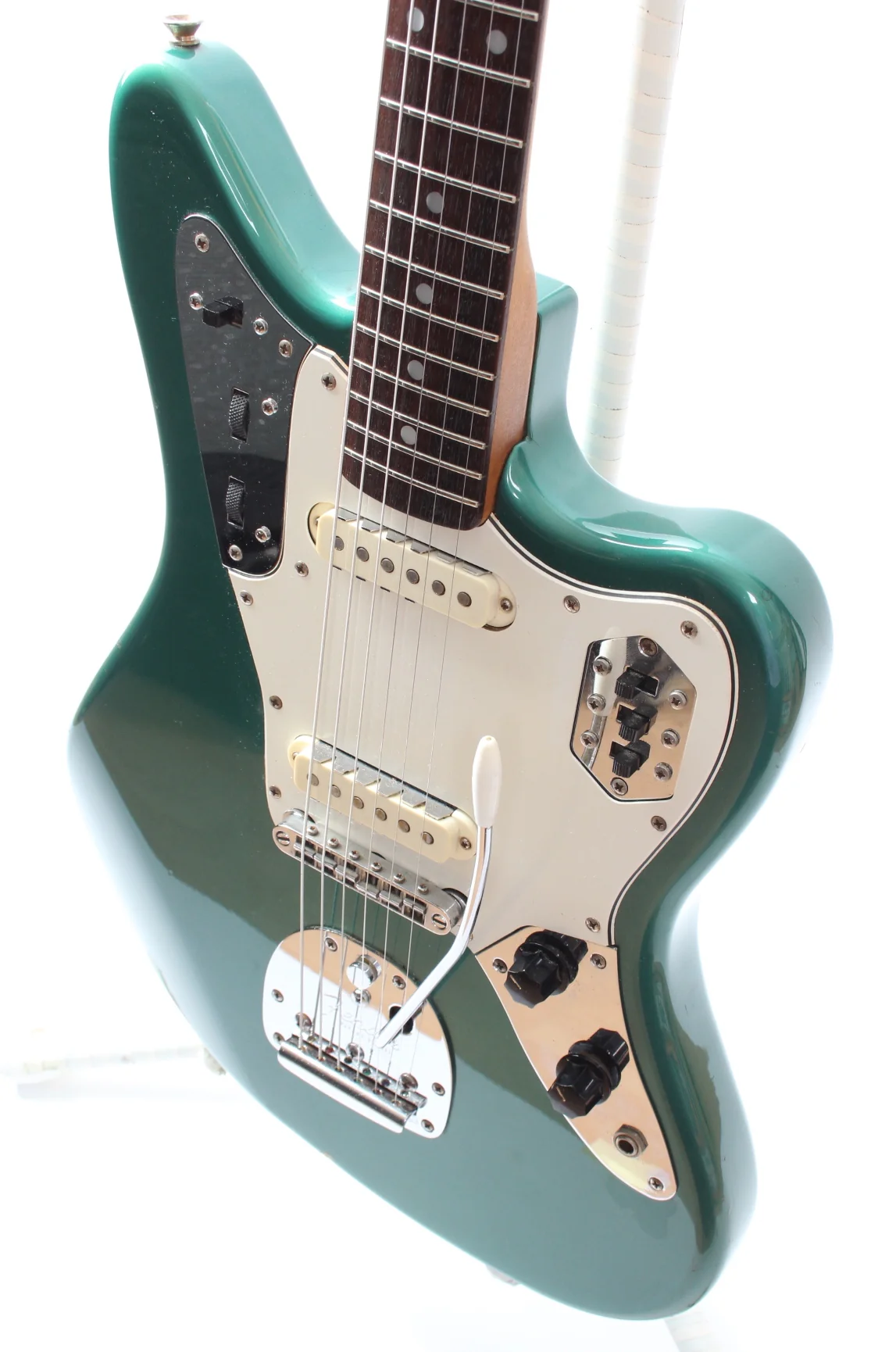 1999 Fender Jaguar 66 Reissue ocean turquoise metallic - Image 3