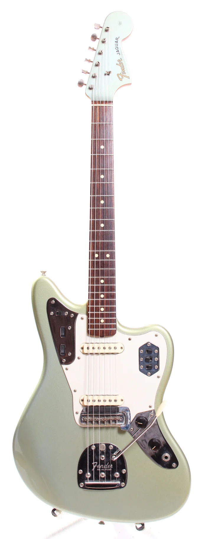 1999 Fender Jaguar American Vintage 62 Reissue matching headstock ice blue metallic