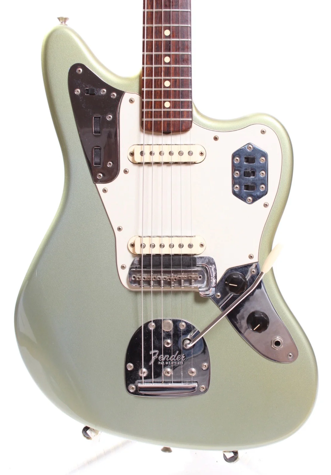1999 Fender Jaguar American Vintage 62 Reissue matching headstock ice blue metallic - Image 2
