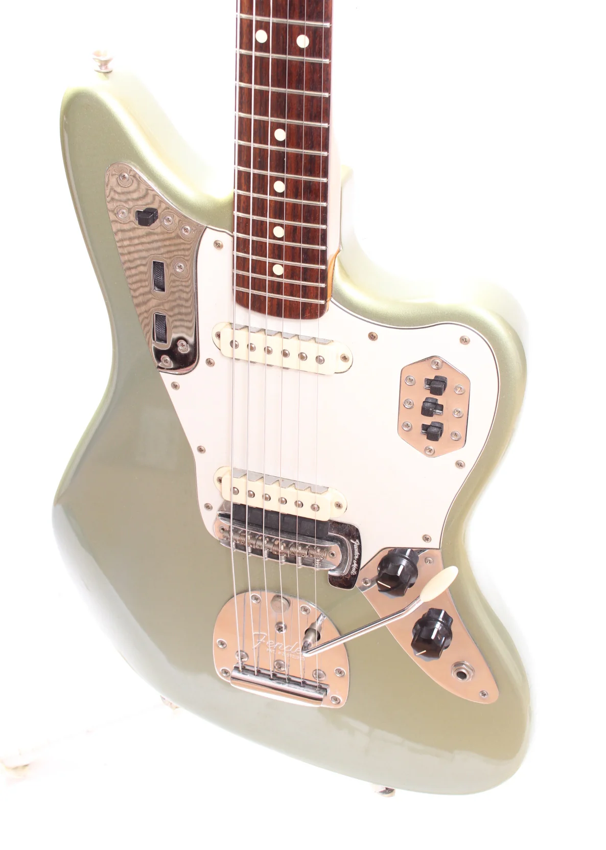 1999 Fender Jaguar American Vintage 62 Reissue matching headstock ice blue metallic - Image 3