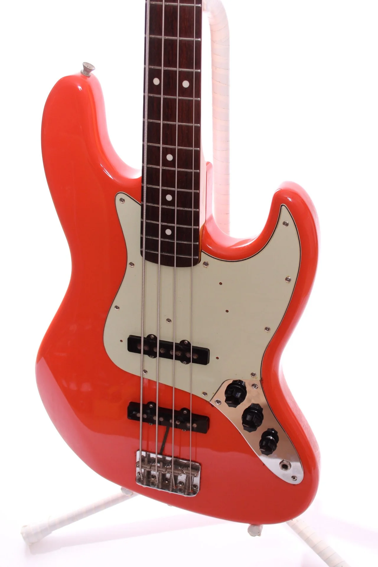 1999 Fender Japan Jazz Bass '62 Reissue fiesta red - Image 4
