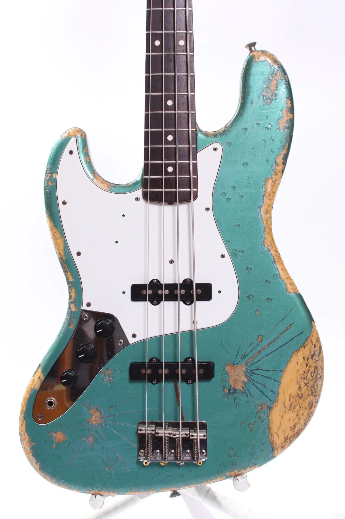 1999 Fender Jazz Bass 62 Reissue LEFTY ocean turquoise metallic - Image 2