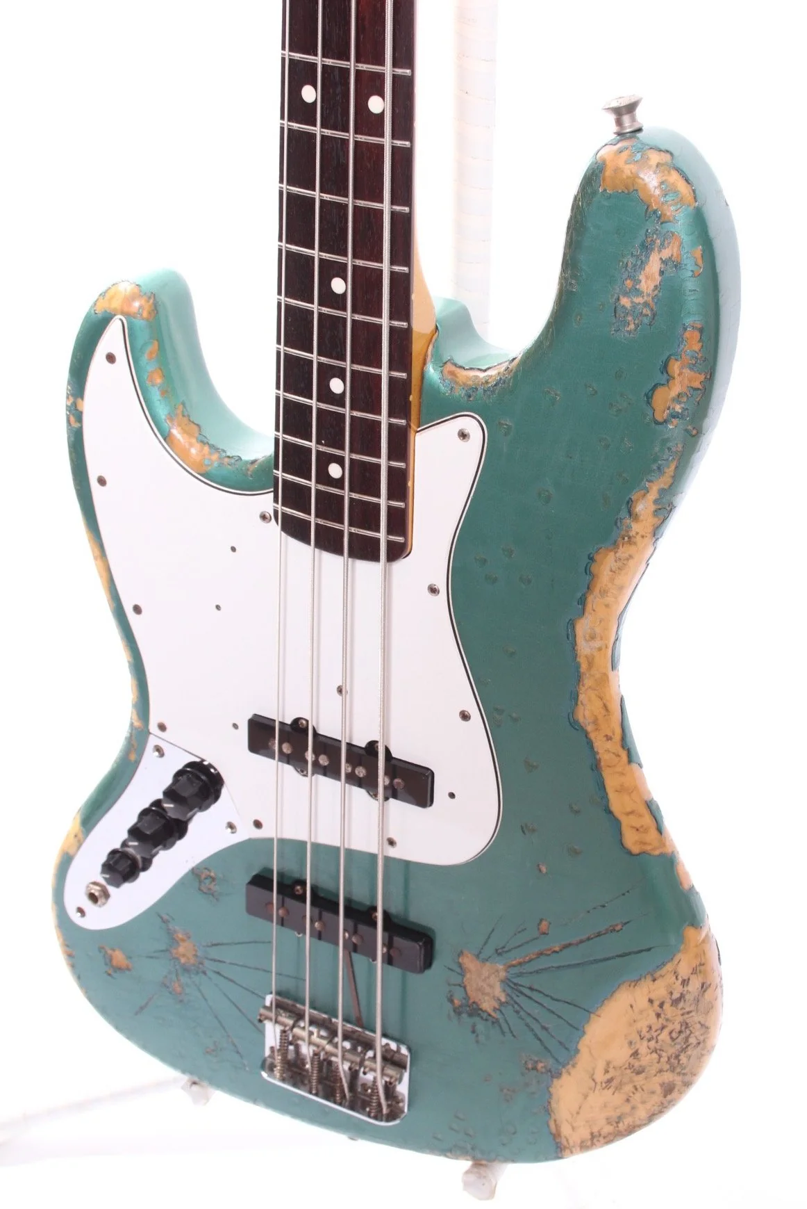 1999 Fender Jazz Bass 62 Reissue LEFTY ocean turquoise metallic - Image 3