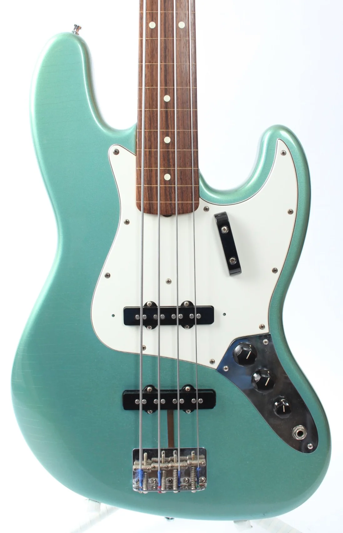 1999 Fender Jazz Bass American Vintage '62 Reissue fretless ocean turquoise metallic - Image 2
